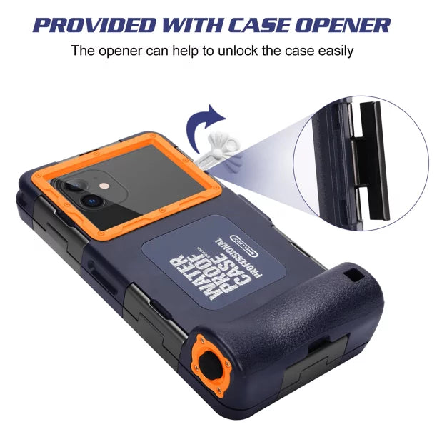 UrbanX Professional [15m/50ft] Sizewimming Diving Sizeurfing Sizenorkeling Photo Video Waterproof Protective Case Underwater Housing for Oppo Reno6 And all Phones Up to 6.9 Inch LCD with Lanyard