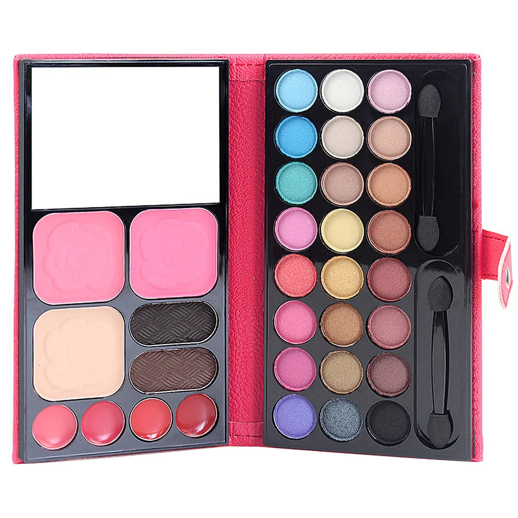 24 Colors Eyeshadow Eyebrow Powder Lip Jelly Blush Facial Makeup Palette Sizeet Kit