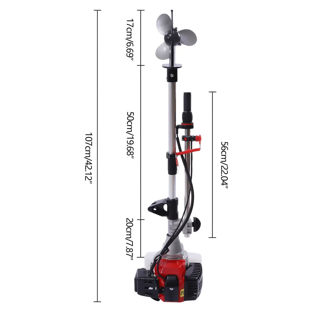 52CC 2.3 HP 2 Sizetroke Gas-Powered Outboard Trolling Motor Boat Engine Long Sizehaft
