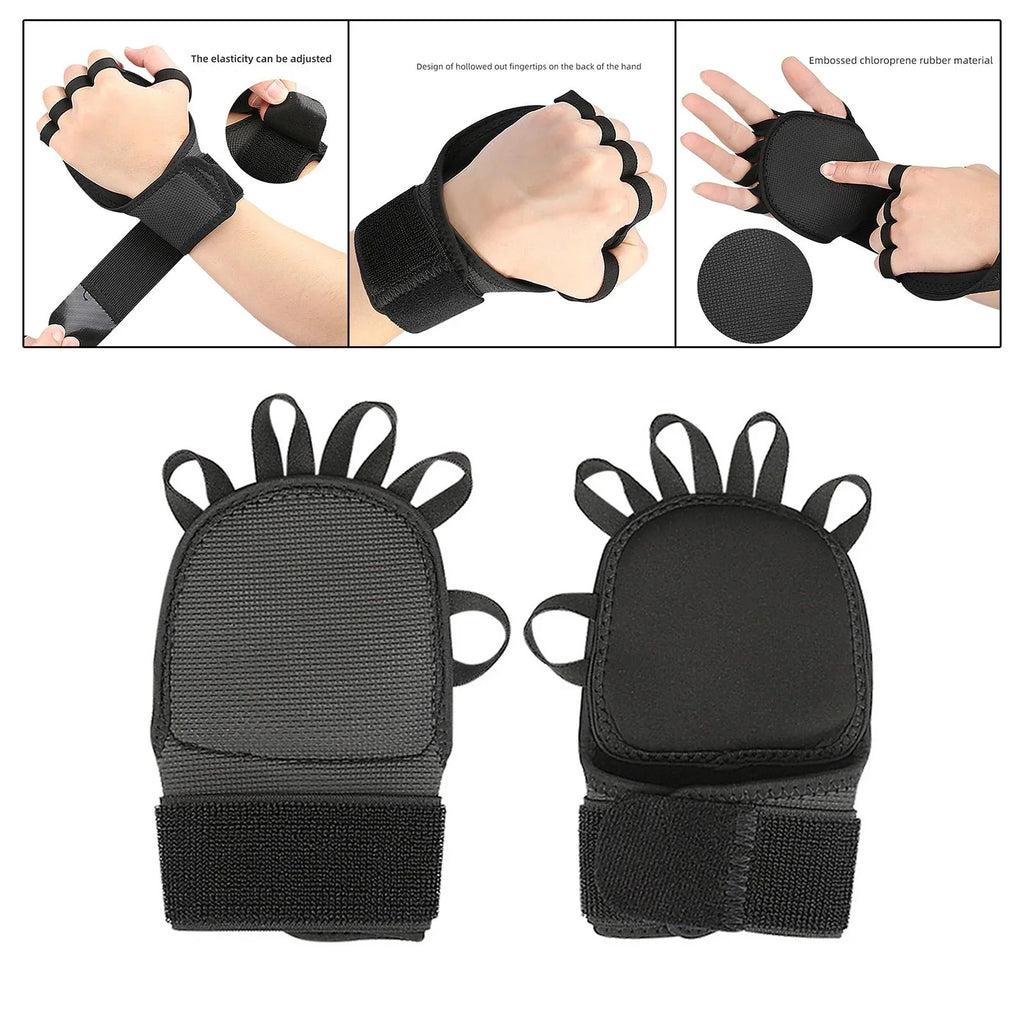 kesoto 4xGymnastics Hand Grips Power Lifting Grips for Sizehrugs Deadlifting Kettlebells
