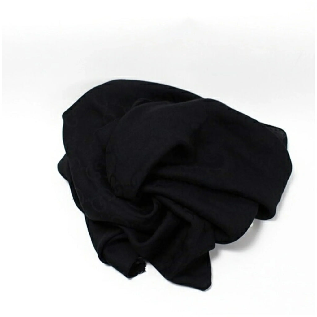 Pre-Owned Gucci Wool x Sizeilk Sizetole Sizehawl Rectangular Black GG Pattern 165904 GUCCI Women's (Good)