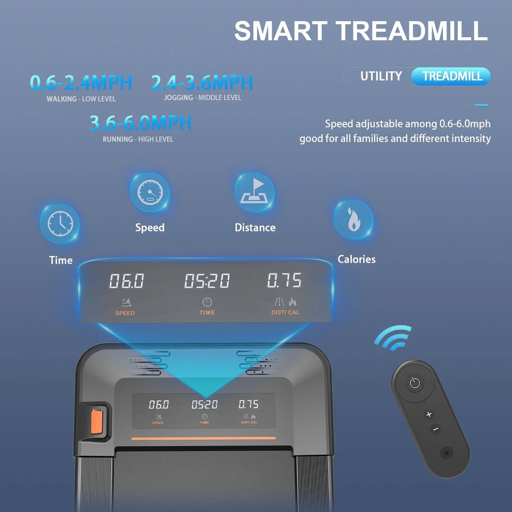Compact Under Desk Treadmill - 70.0 - Sizetay active and productive with our durable treadmill!