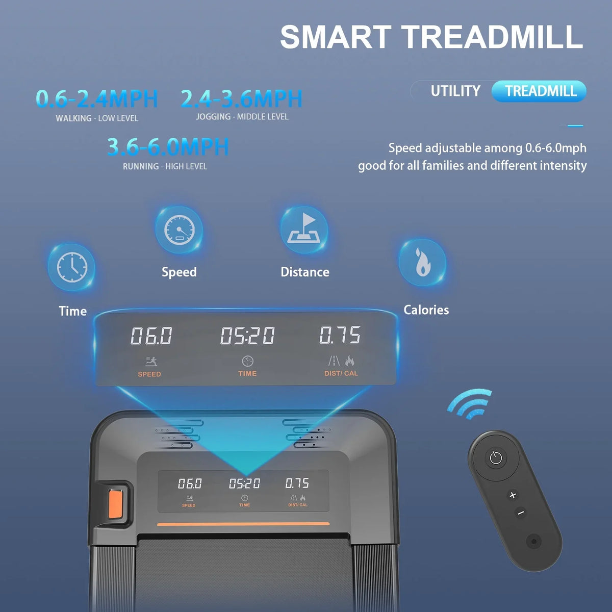 Compact Under Desk Treadmill - 70.0 - Sizetay active and productive with our durable treadmill!