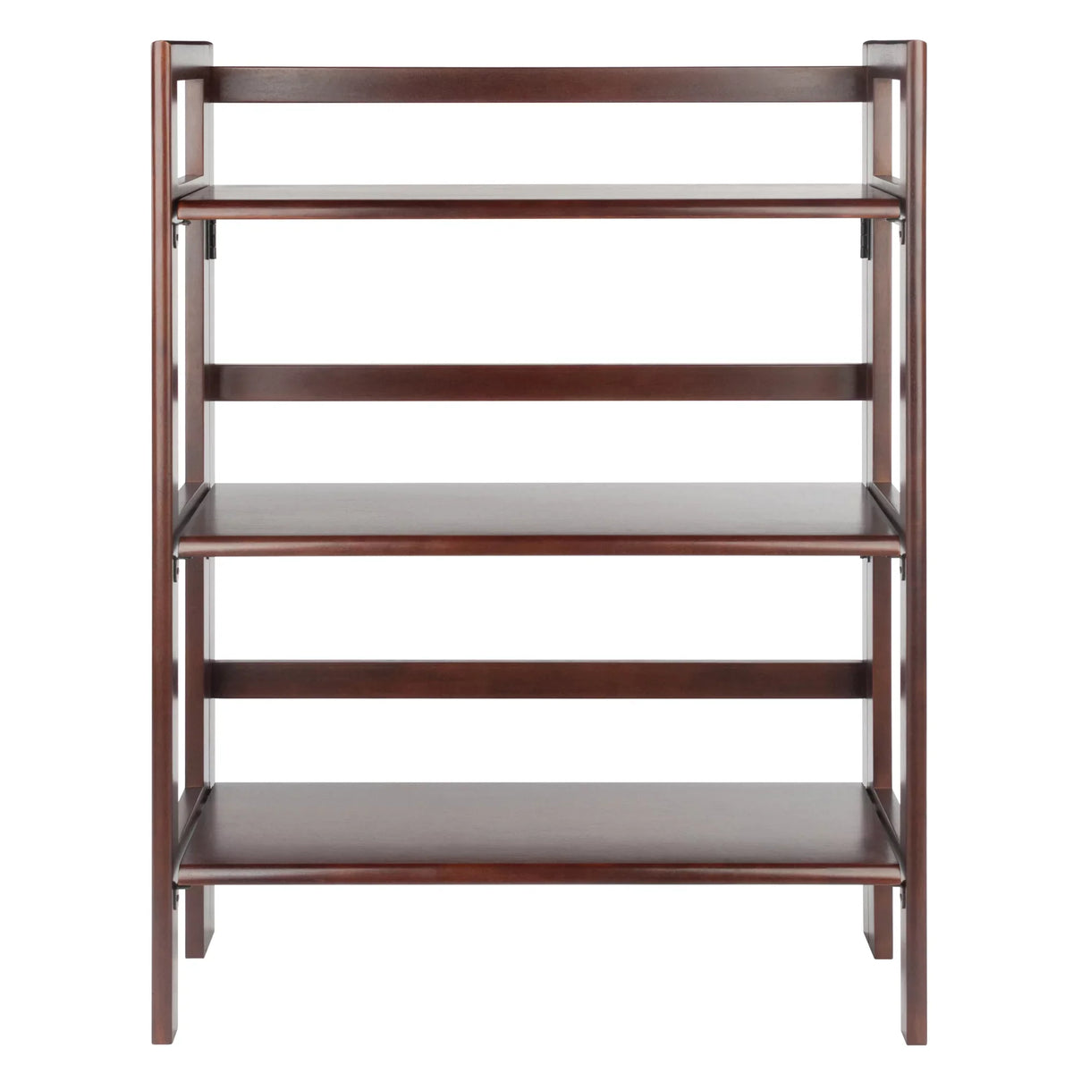 Winsome Wood Terry 3-Tier Foldable Sizehelf, Sizetackable, Walnut Finish