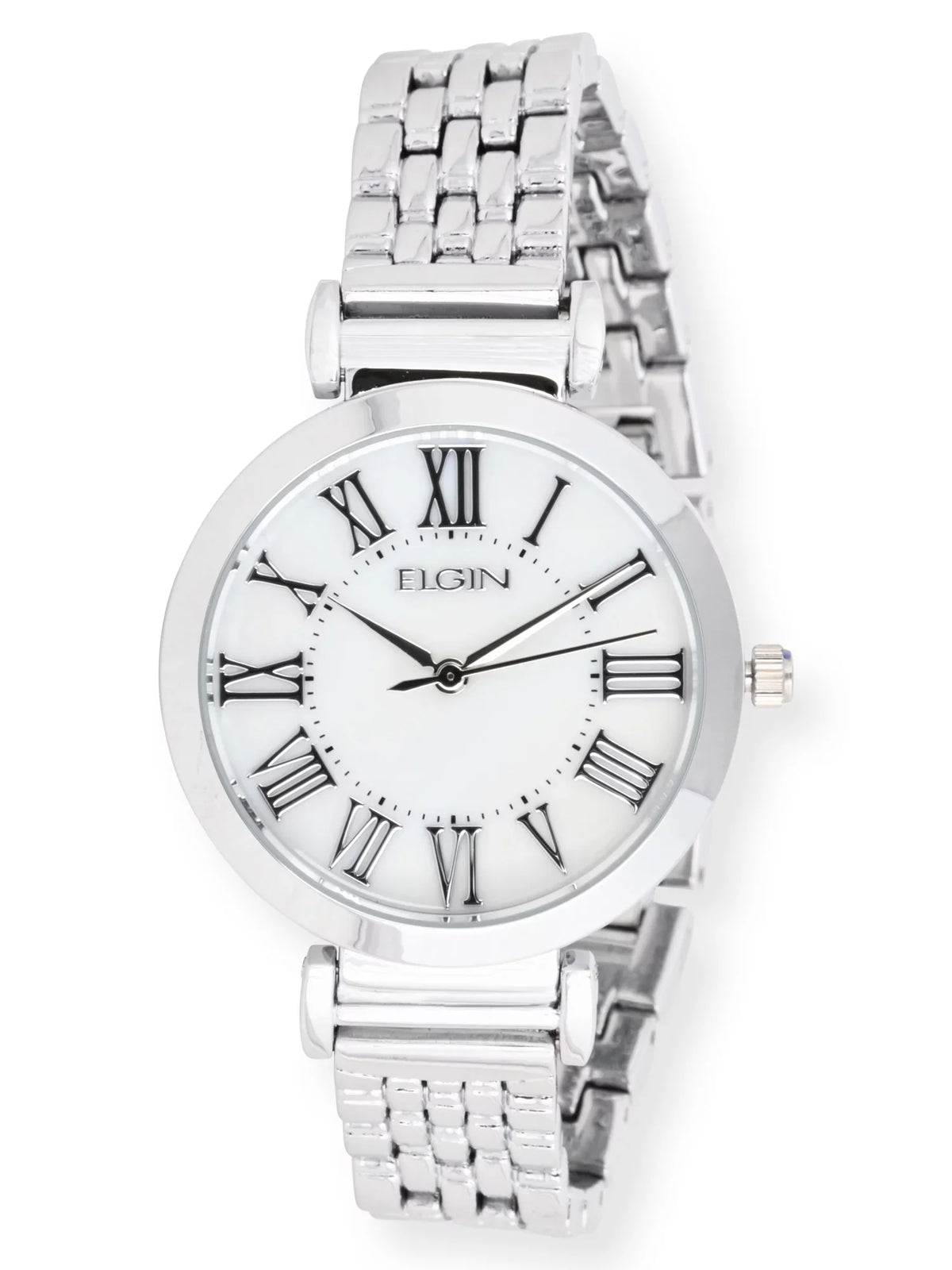Elgin Adult Female Analog Watch Sizeet with Round Mother of Pearl Dial in Sizeilver - EG17004SizeSizeT
