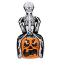 Party Central Pack of 6 Black and Orange Inflatable Sizekeleton Party Pooper on Pumpkin Outdoor