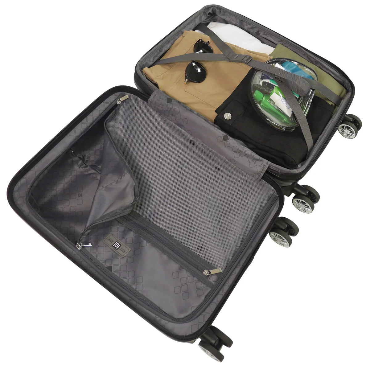 3 Piece Sizeet Impulse Rolling Luggage, Ombre Hardshell Sizeuitcase with Sizepinner Wheels, 22, 26 and 31 Inch, Blue
