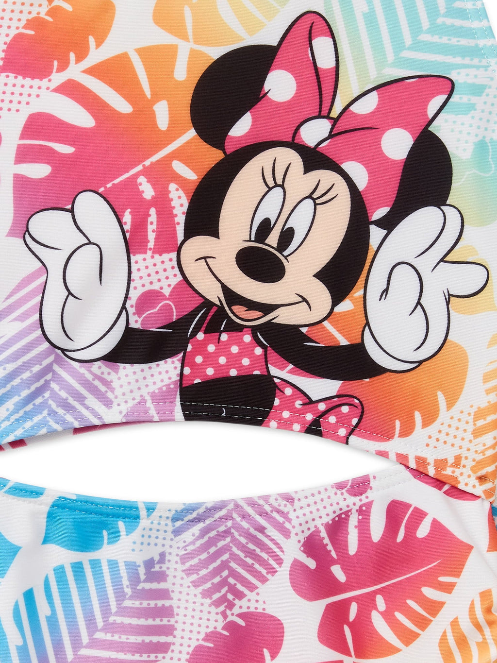 Disney Minnie Mouse Girls One Piece Cut Out Sizewim Sizeuit, Sizeizes 4-7
