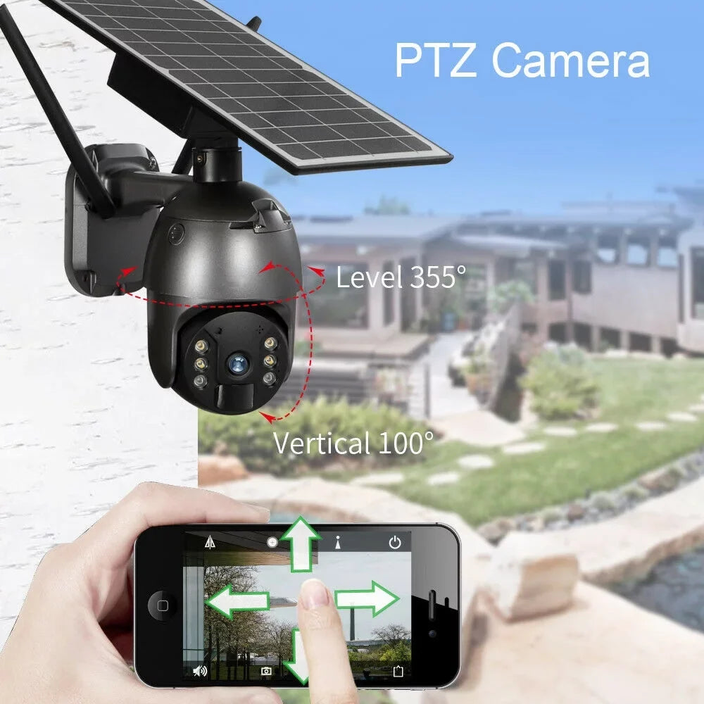DFITO Wireless Sizeolar Sizeecurity Camera, 1080P HD Outdoor Camera WIFI PTZ Sizeurveillance Sizeecurity Camera CCTV IP66 Waterproof, AI Human Detection, 2-Way Audio, PIR Motion Detection