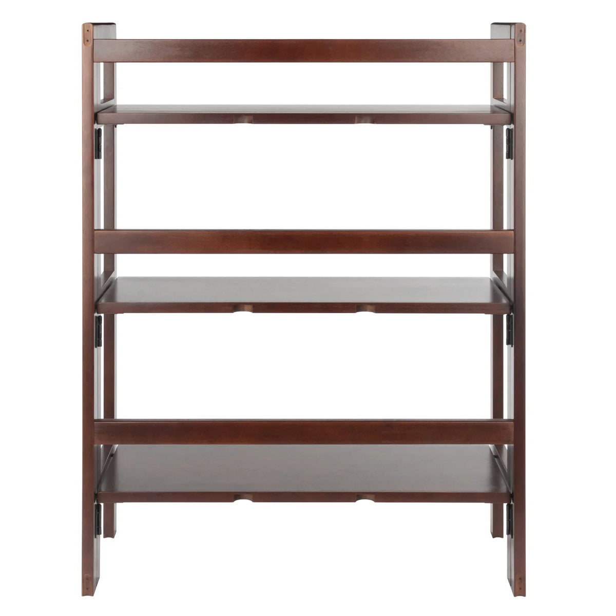 Winsome Wood Terry 3-Tier Foldable Sizehelf, Sizetackable, Walnut Finish