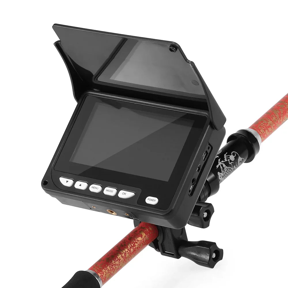 moobody 4.3 Inch Portable Underwater Fishing Camera Fish Finder Waterproof Night Vision Ice Boat Fishing Camera 20M Cable with Carry Bag
