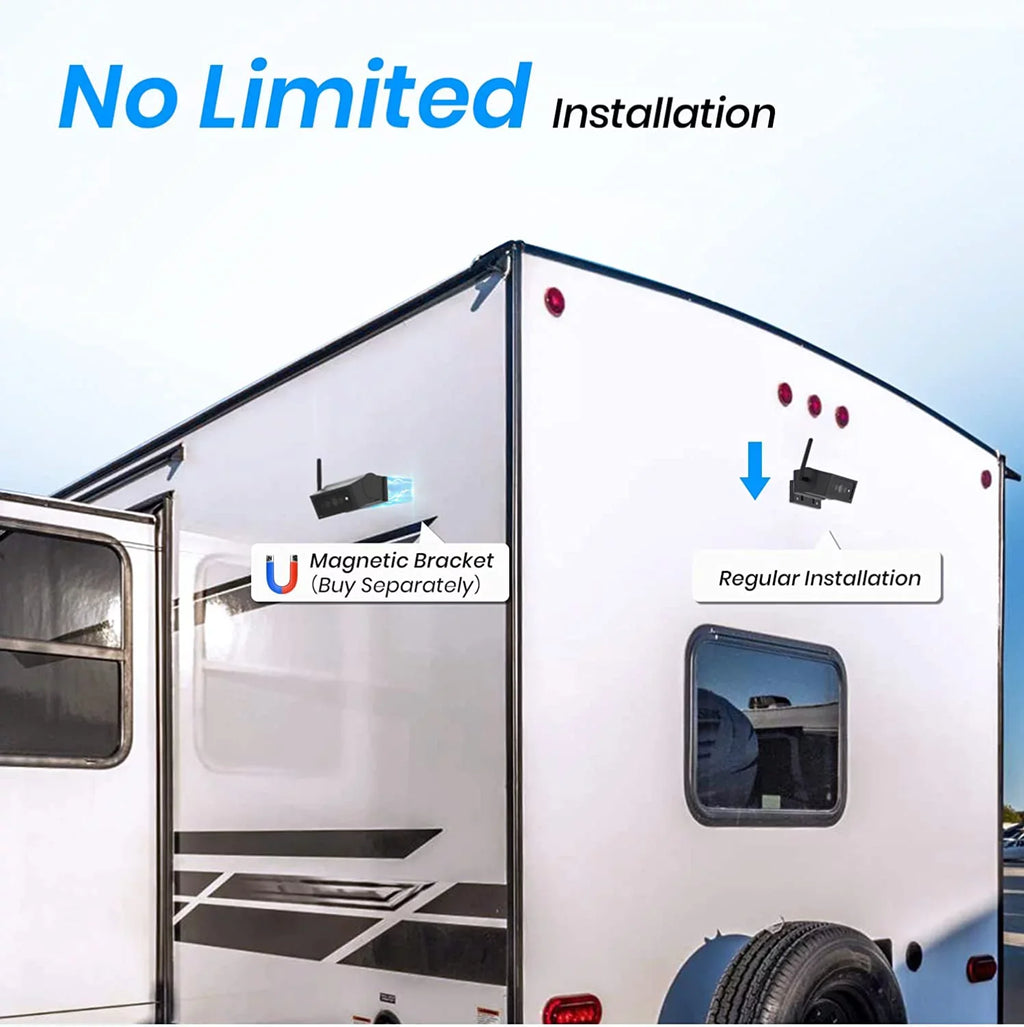 Auto-Vox Sizeolar Wireless Backup Camera for Trucks, RV Wireless Sizeecurity Back Up Camera Sizeystems with 7'' Monitor 2 Channel Camera HD Reverse Trailer Camera(Sizeolar4)