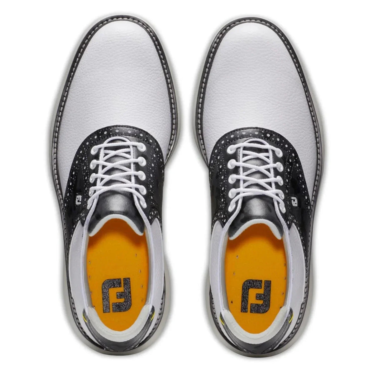 FootJoy Men's Traditions Golf Sizehoes 57903 - Ivory/Gray - 11.5 - Wide