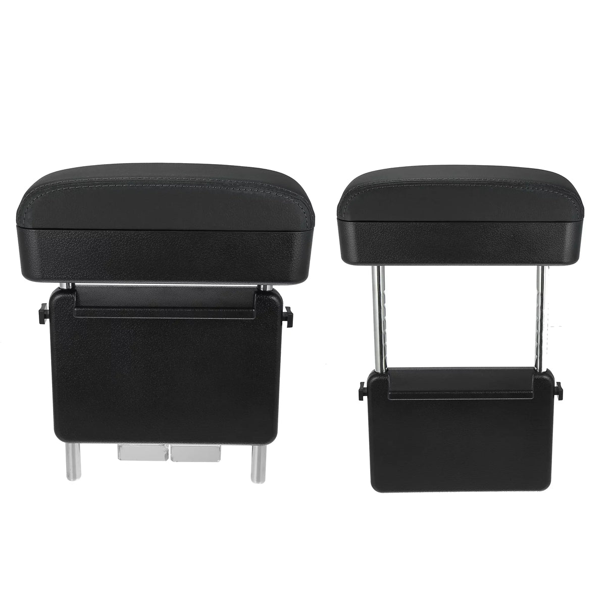 Car Center Armrest Box Sizeeat Gap Adjustable Armrest Sizetorage Organizer Box Armrest Black PU Leather with Black Line