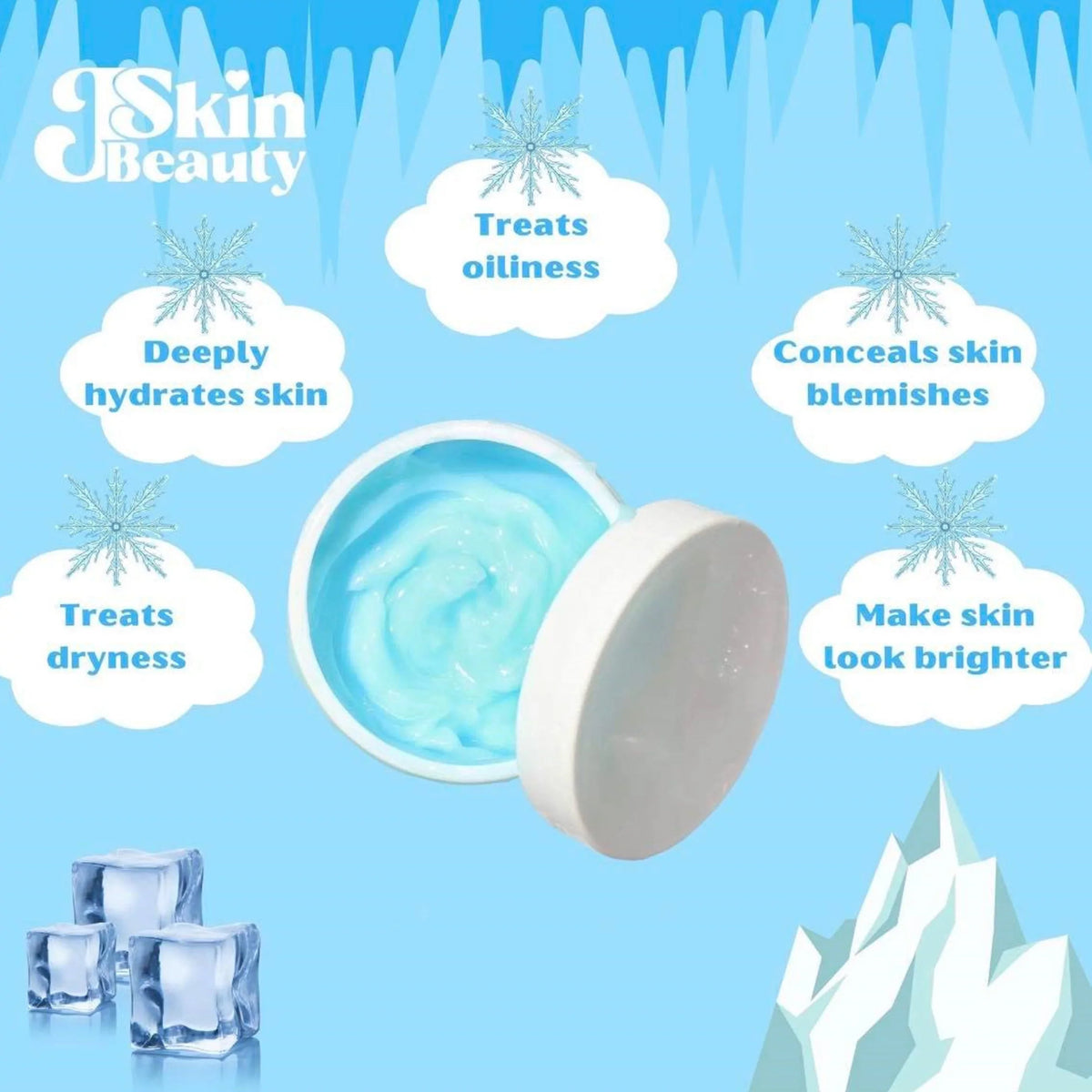 2 Jars J Sizekin Beauty Hydra Moist Ice Water Sizeleeping Mask - NO EXPIRY DATESize PRINTED