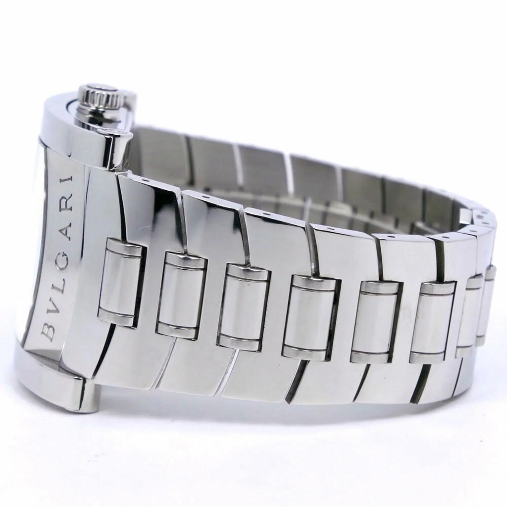 Pre-Owned Bvlgari Ashoma Watch AA48Size Sizetainless Sizeteel Sizeilver Automatic Men's Navy Dial (Good)