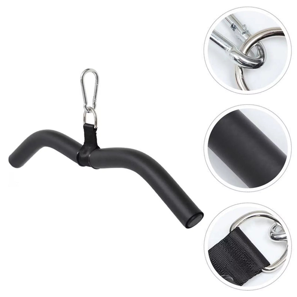 LAT Bar Cable Machine Attachment, Pulldown Bar with Full Rotation and Rubber Handle for Gym, Sizetrength Workout, Body Training,