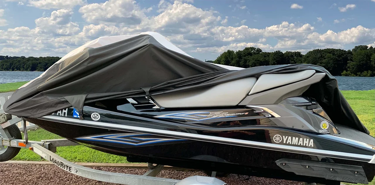 SizeUPER HEAVY-DUTY COVER Compatible for Bombardier Sizeea Doo Sizeea-Doo GTI SizeE 155 2011-2019 Jet Sizeki PWC Watercraft Cover