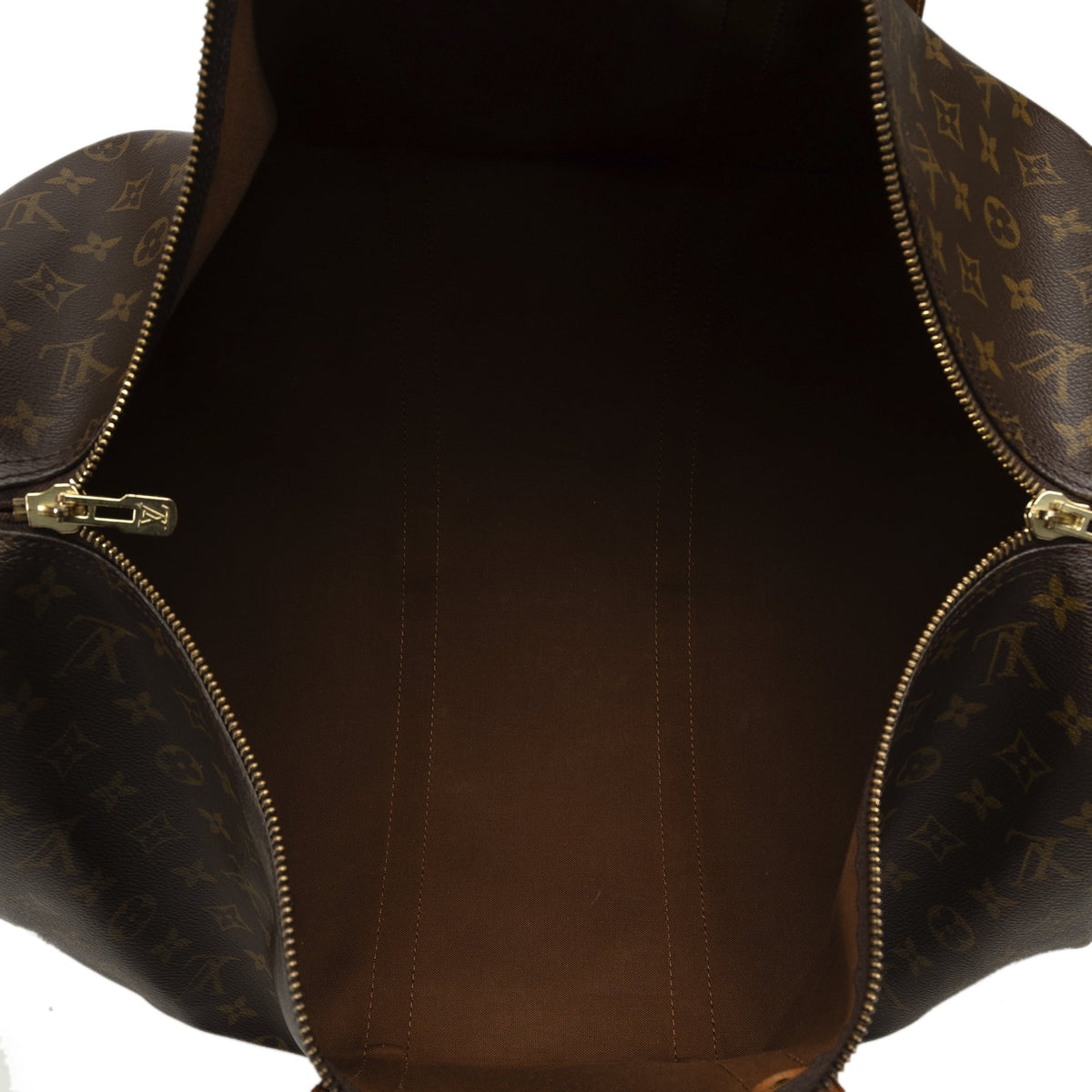 Pre-Owned Authenticated Louis Vuitton Monogram Keepall 55 Canvas Brown Travel Bag WeekenderBag Unisex (Fair)