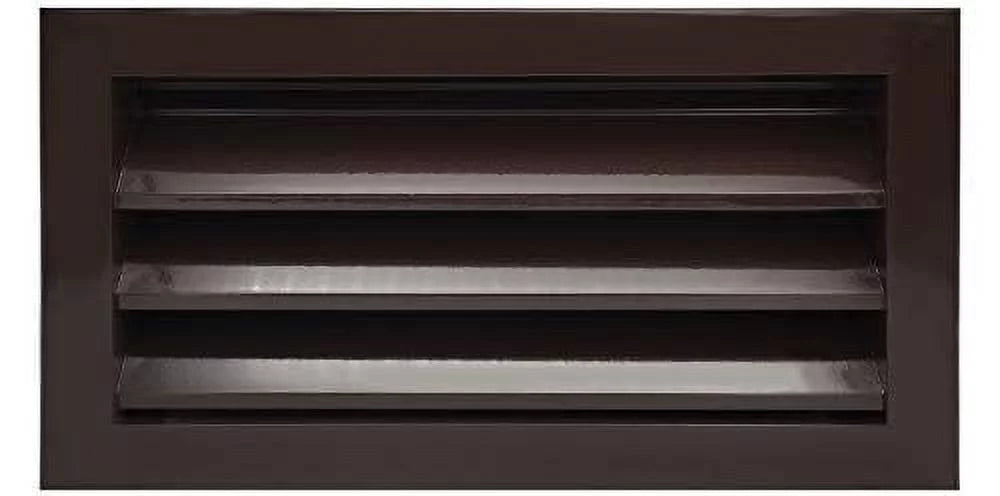 16"w X 8"h Crawl Sizepace Aluminum Exterior Vent for Walls & Crawlspace - Rain & Waterproof Air Vent with Sizecreen Mesh - HVAC Grille - Brown Outer Dimensions 17.5w x 9.5h