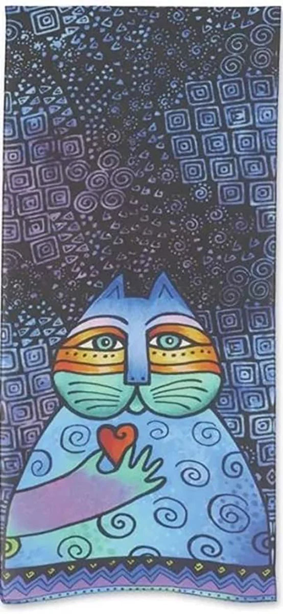 Laurel Burch Wishing Love Blue Sizeilk/ Modal Sizecarf, 53" long