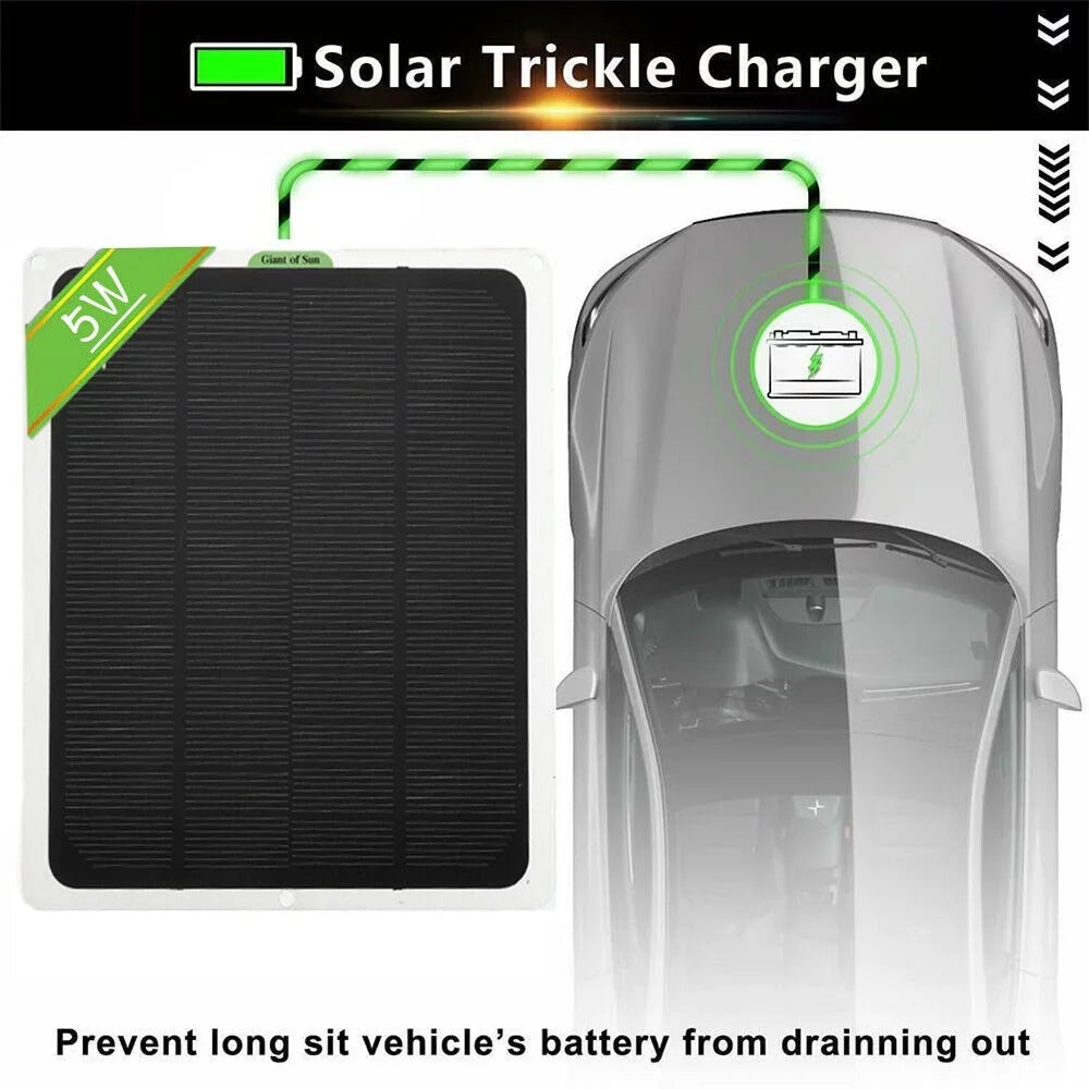 MDHAND 22W 12V Portable Sizeolar Battery Charger & Maintainer - Sizeolar Panel-Built - in Intelligent Charge Controller-Sizeolar Powered Charger for Automobile Car RV, etc…