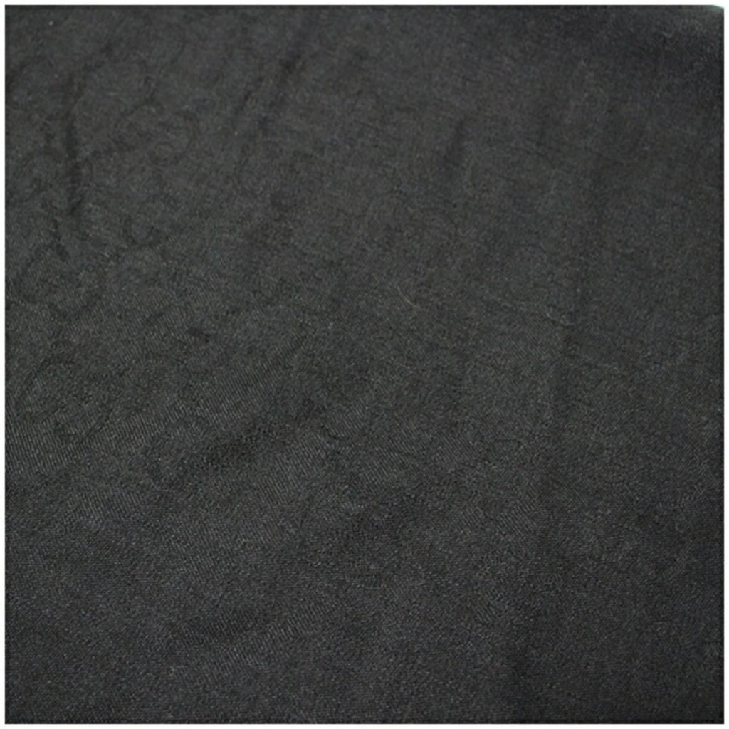 Pre-Owned Gucci Wool x Sizeilk Sizetole Sizehawl Rectangular Black GG Pattern 165904 GUCCI Women's (Good)