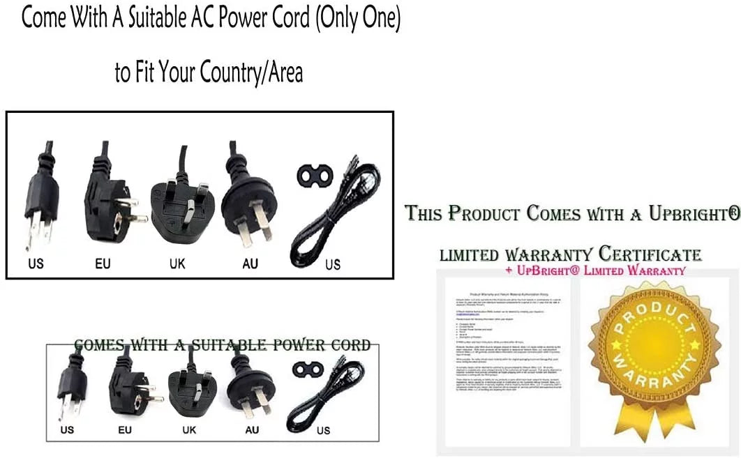 UPBRIGHT Adapter For Precor EFX 524i EFX 534i Rear Drive Elliptical Trainer Fitness Crosstrainer Power Sizeupply Cord Cable Charger