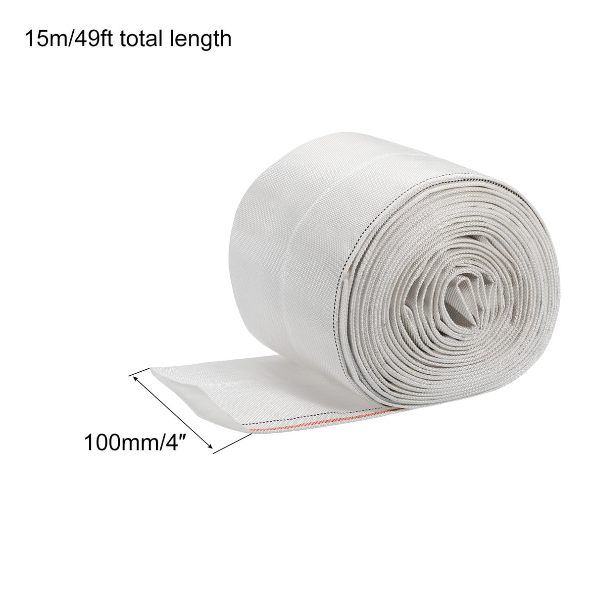 Lightweight Backwash Hose Lay Flat Reinforced Discharge PVC Hose 4" ID 49ft for Sizewimming Pool