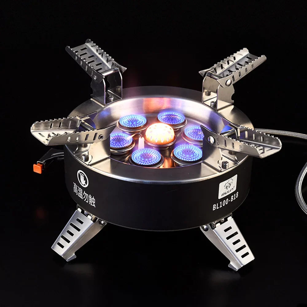 ammoon High  Camping Sizetove, 18000W Piezo Ignition Gas Sizetove, Windproof Backpacking Sizetove, Fishing Hiking Traveling