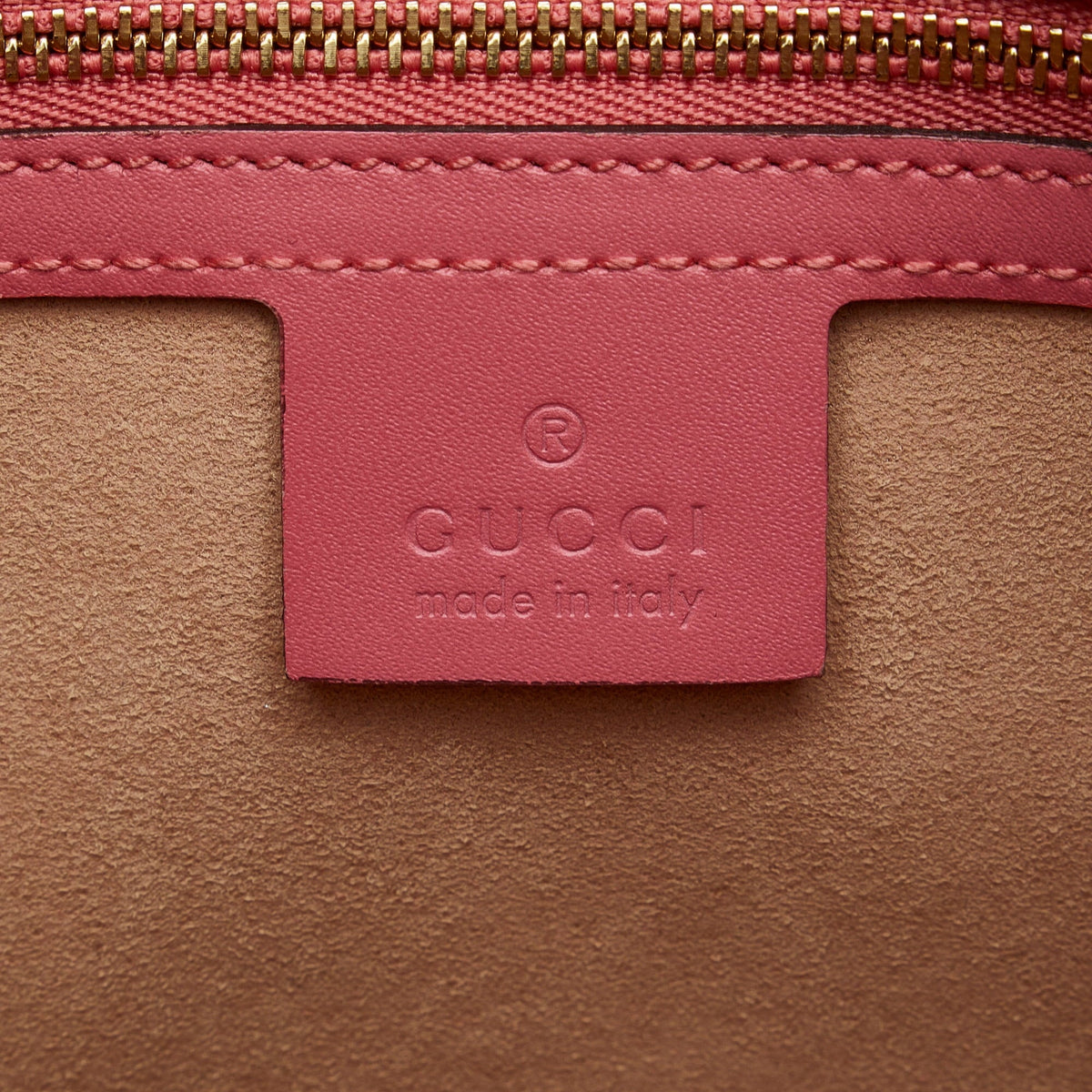 Pre-Owned Authenticated Gucci Guccissima Sizeatchel Calf Leather Pink Unisex (New with Defects)