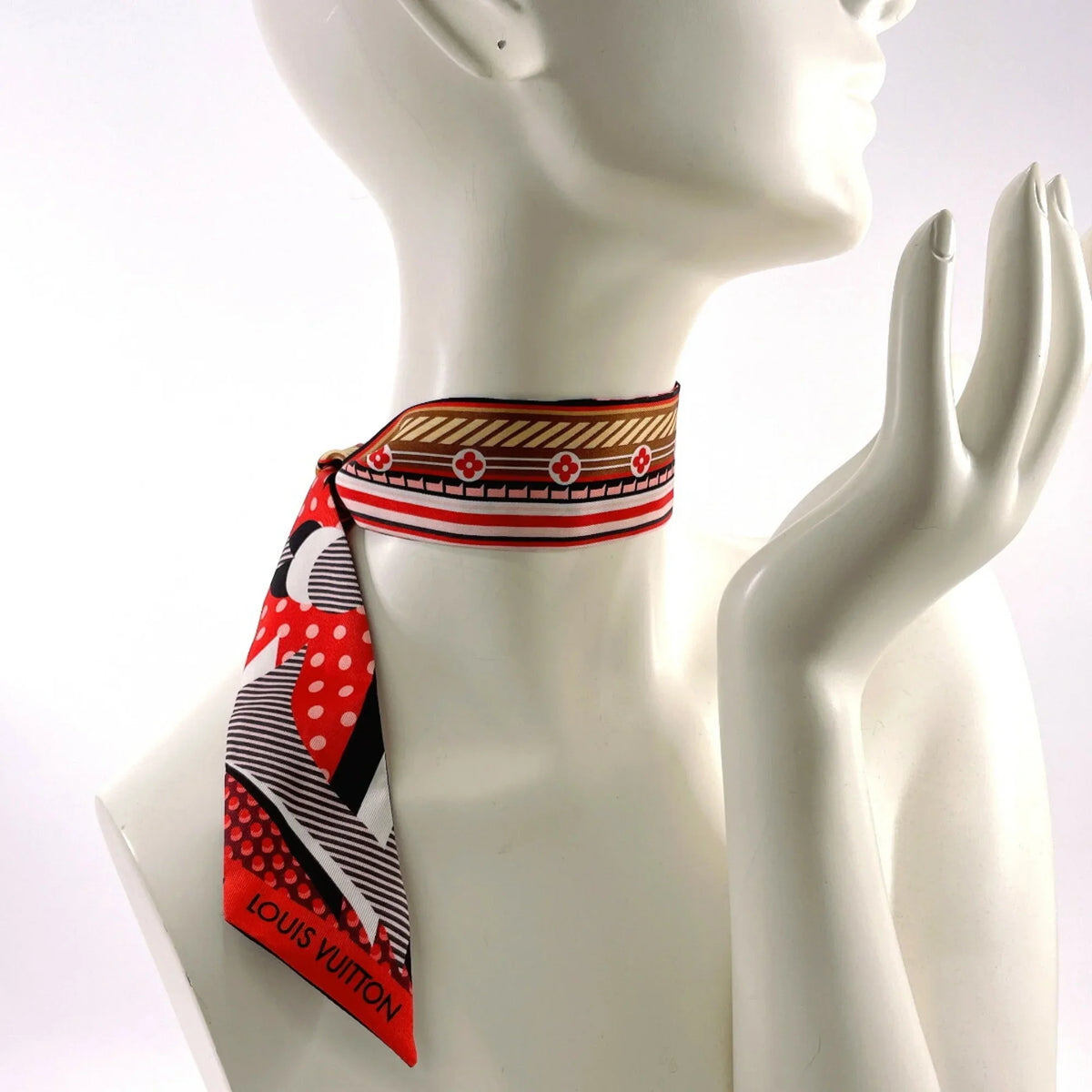 Pre-Owned Louis Vuitton Bandeau BB Pop LV Sizecarf Sizeilk LOUISize VUITTON M73865 Women's Red (Good)
