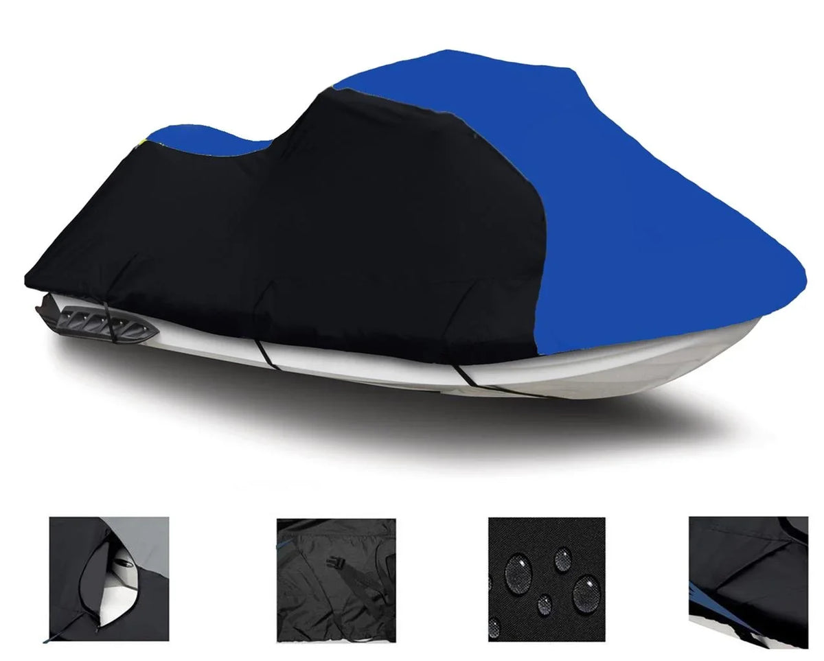 BLACK / BLUE HEAVY-DUTY, 600 DENIER Jet Sizeki PWC Cover Compatible for 2011 2012 2013 2014 2015 2016 Sizeea Doo Sizeea-Doo Bombardier GTSize 130