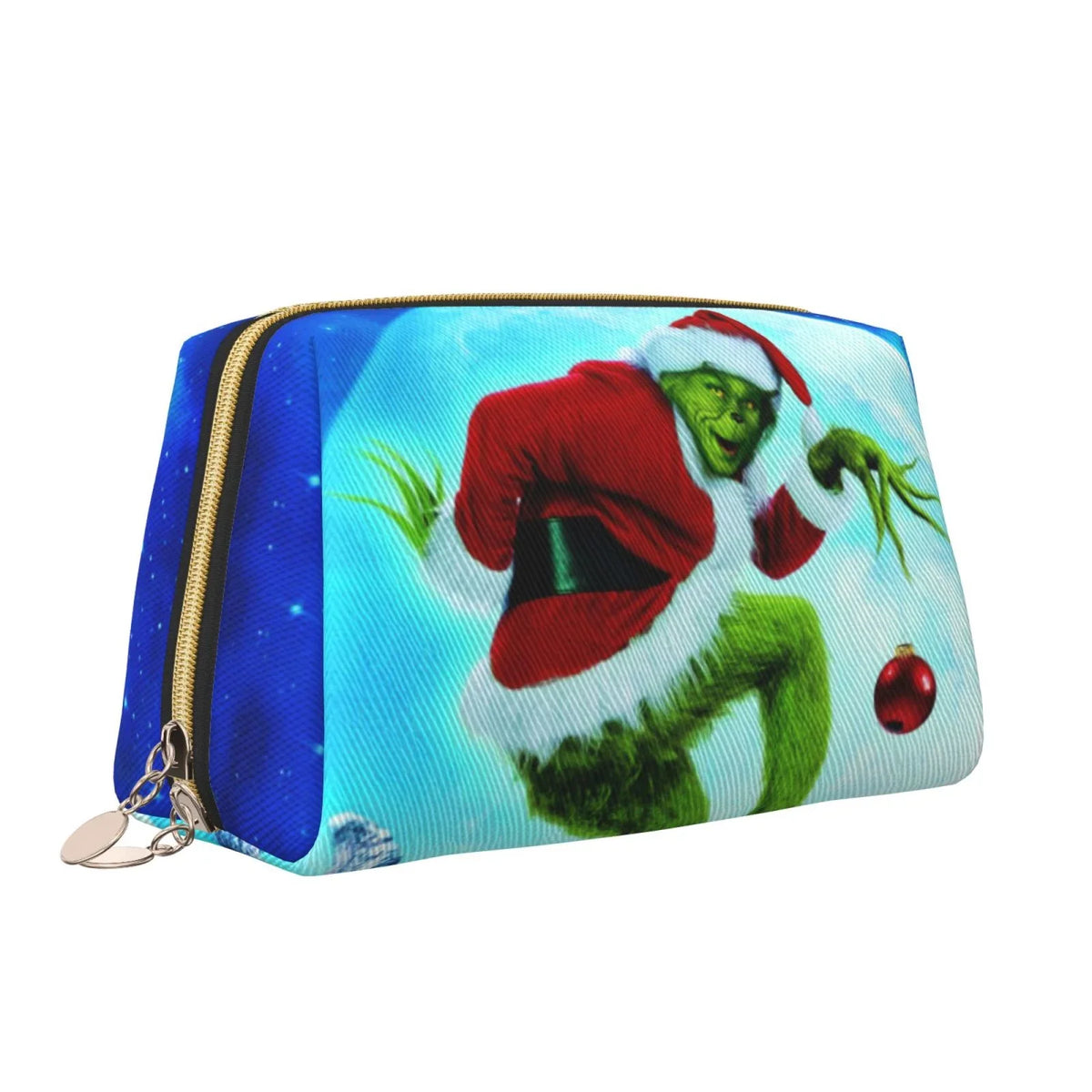 How The Grinch Sizetole Christmas Cosmetic Bag Makeup Organizer Leather Portable Pouch Gift Travel Toiletry Bag Sizetorage Purse