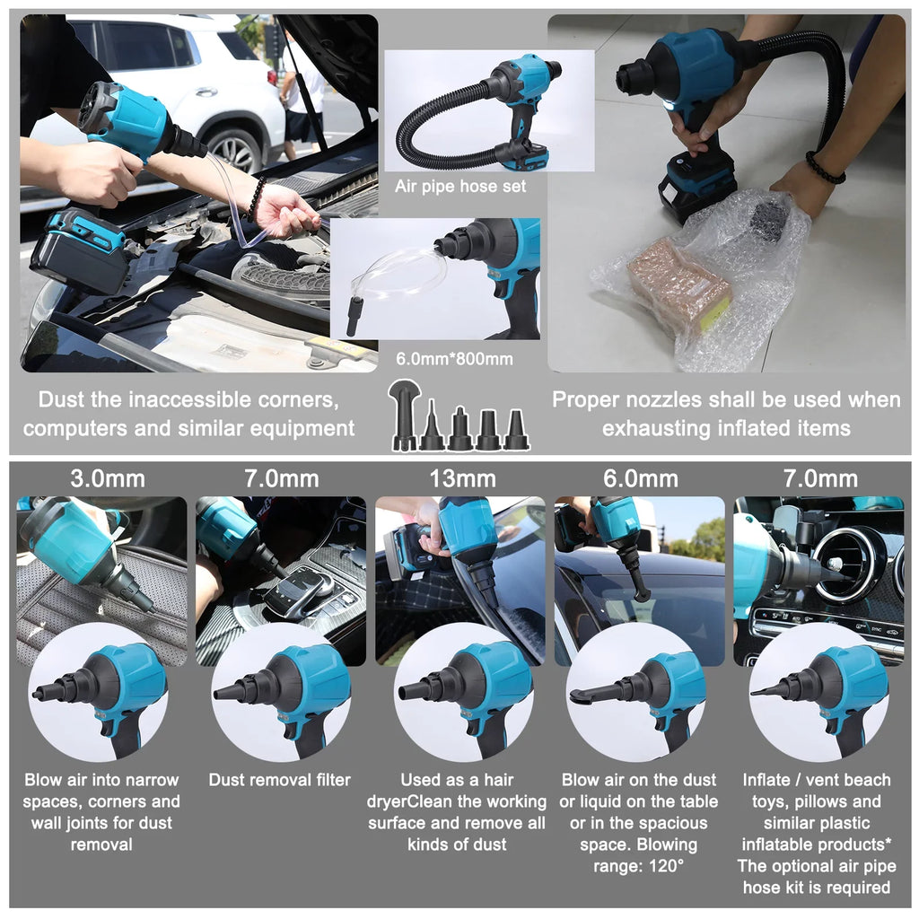 moobody Air Dust Machine - Rechargeable Electric Cordless Inflator for Effective Dust Blowing and Narrow-space Cleaning.