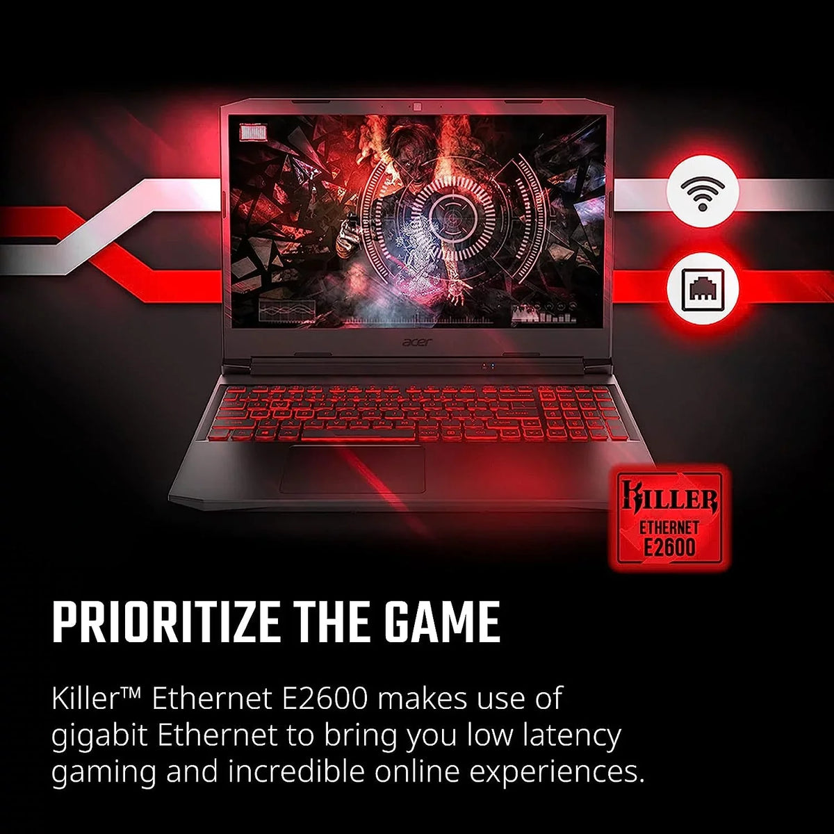Acer Nitro 5 15.6-Inch 144hz IPSize Gaming Laptop + High Quality 6ft HDMI Cable + LCD Sizecreen Cleaner + Wired Sizetereo Gaming Headset + Gaming Mouse