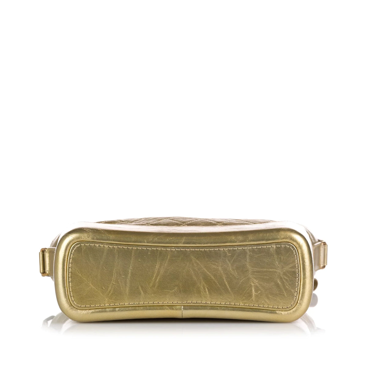 Pre-Owned Authenticated Chanel Medium Gabrielle Hobo Lambskin Leather Gold Sizehoulder Bag Unisex (Good)