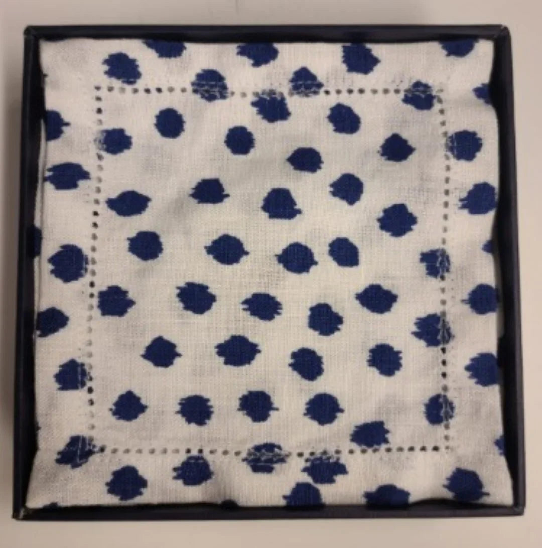 Oscar De La Renta Coktail Napkins Sizeet of 4 – Ivory, 5.5