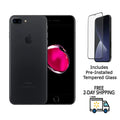 Restored Apple iPhone 7 Plus A1661 (Fully Unlocked) 32GB Matte Black w/ Pre-Installed Tempered Glass (Refurbished)