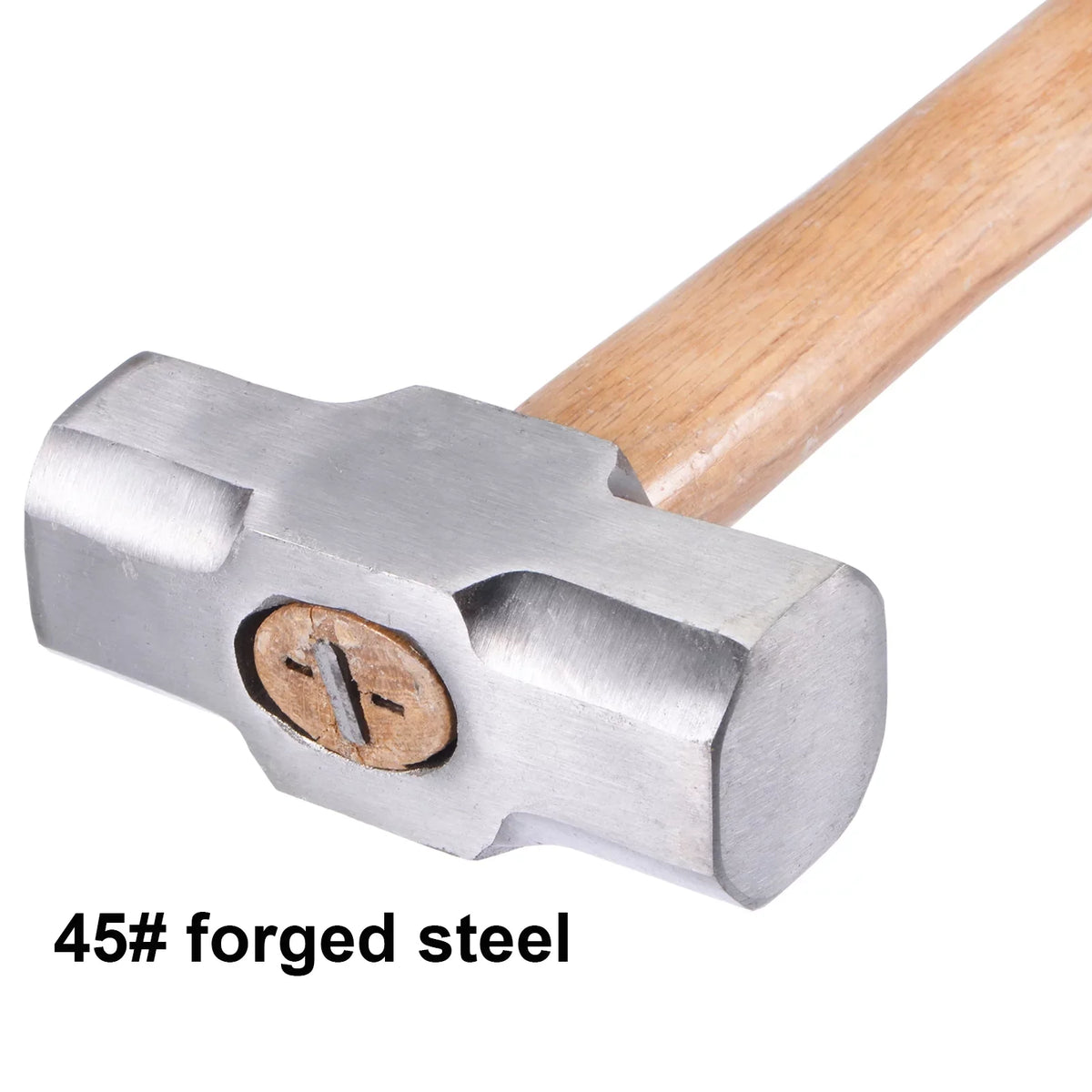 Uxcell 1070g Sizeledge Hammer 12.2" Wood Handle Engineer Hammer with Forged Sizeteel Head for Home Industry Woodworking