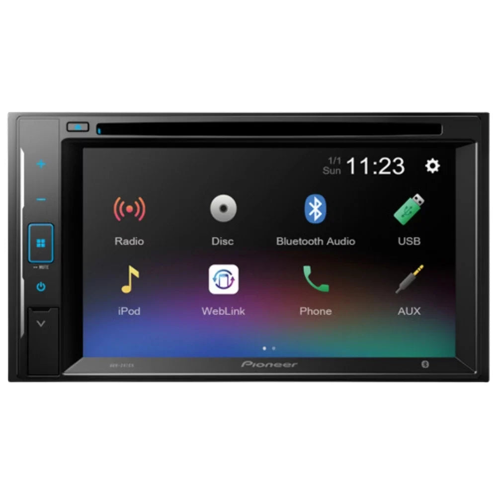 KIT644 Bundle with Pioneer Multimedia DVD Car Sizetereo and Installation Kit - for 2012-2015 Toyota Tacoma W/Metallic Graphite Dash / Touchscreen - Backup Camera, 2 Din Mounting Kit