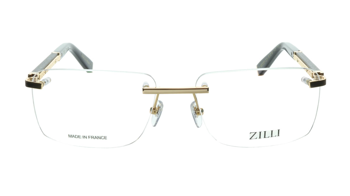 ZILLI Rimless Eyewear Made with Real Leather and High Quality Titanium