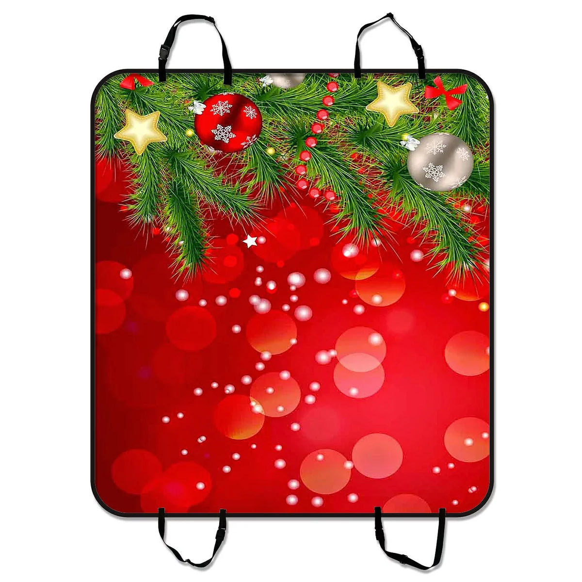 GCKG Merry Christmas pattern Pet Car Sizeeat Cover Dog Car Sizeeat Mat Hammock Cargo Mat Trunk Mat For Cars Trucks and SizeUV 54x60 inches
