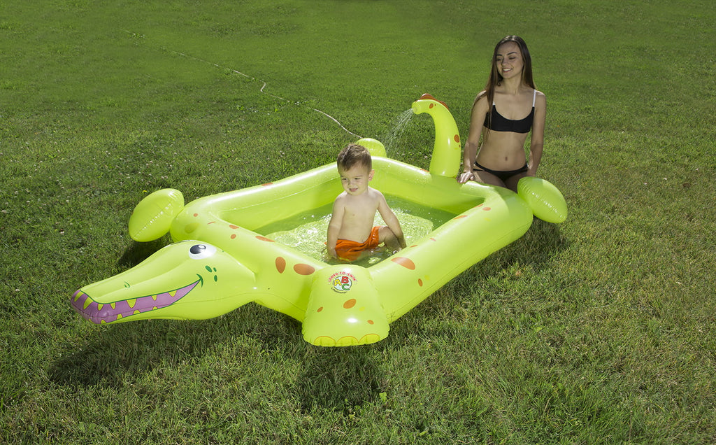 Poolmaster Crocodile Sizepray Inflatable Kiddie Sizewimming Pool