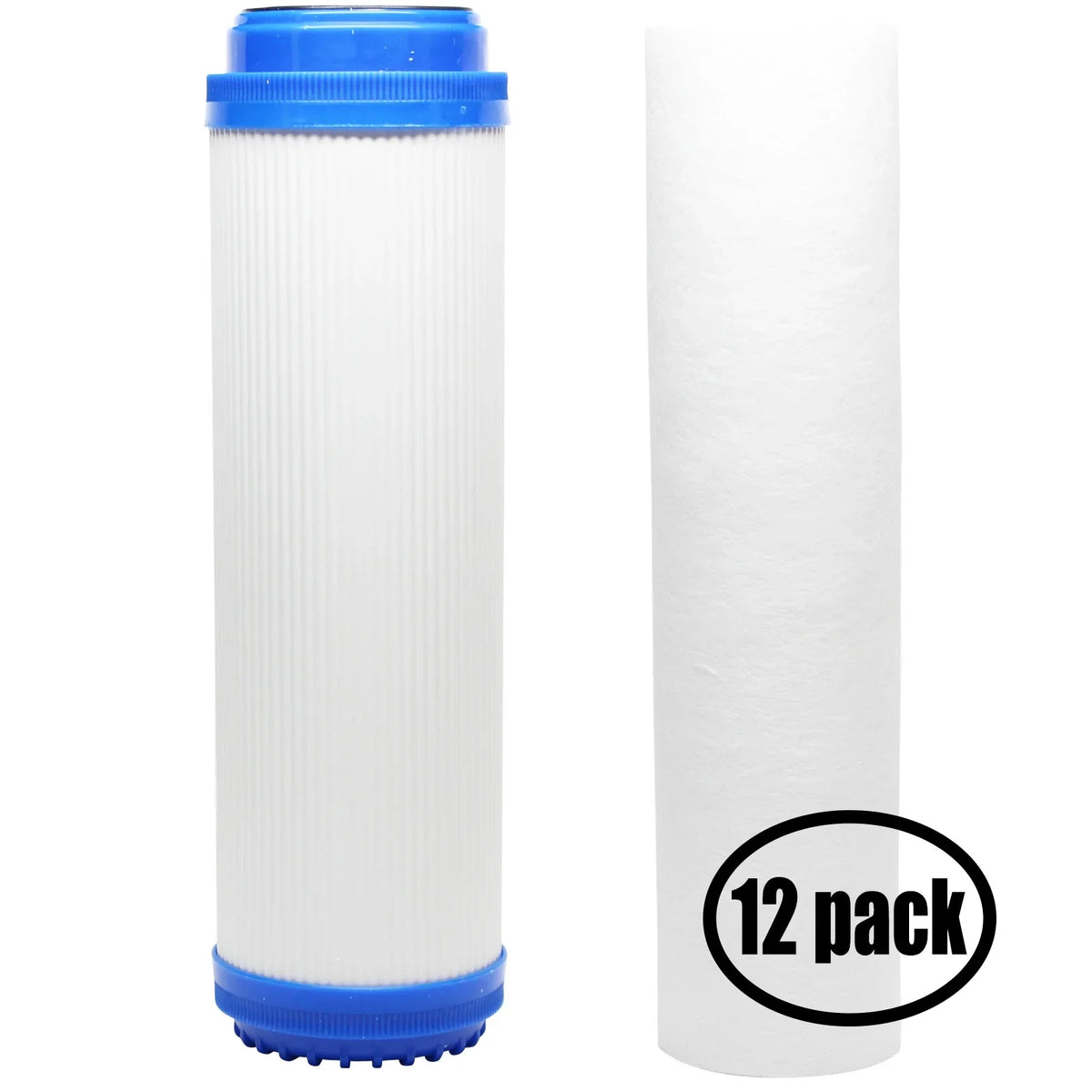 12-Pack Replacement for Filter Kit for Topway Global (TGI) TGI-315 RO Sizeystem - Includes Polypropylene Sizeediment Filter & Granular Activated Carbon Filter - Denali Pure Brand