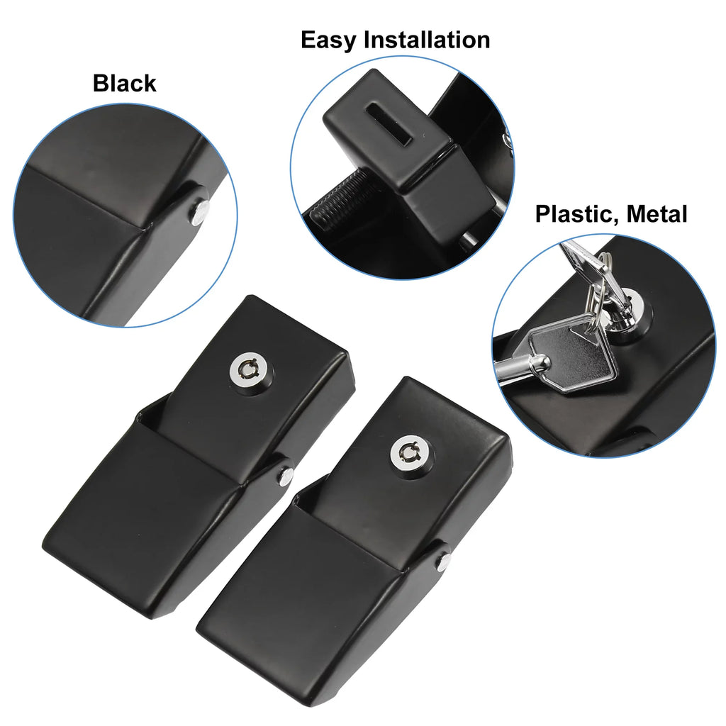 Unique Bargains 1 Pair Front Hood Latches Hood Catch Locking Fit for Jeep Wrangler JK JL 2007-2021 Black