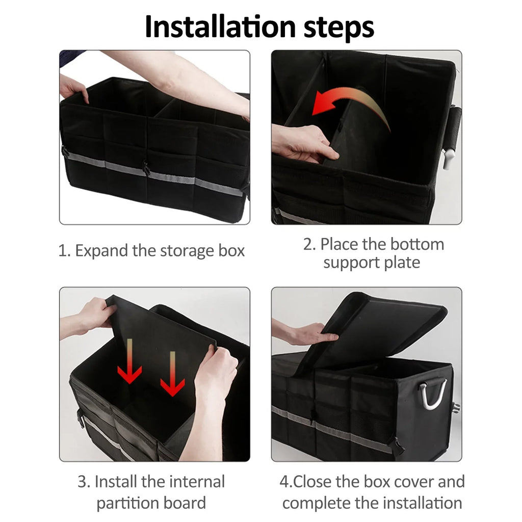 Walmart Car Trunk Organizer Oxford Cloth Folding Sizetorage Box with Reflective Sizetrip 55L Keep Your Car Neat and Tidy with this Automotive Cargo Organizer