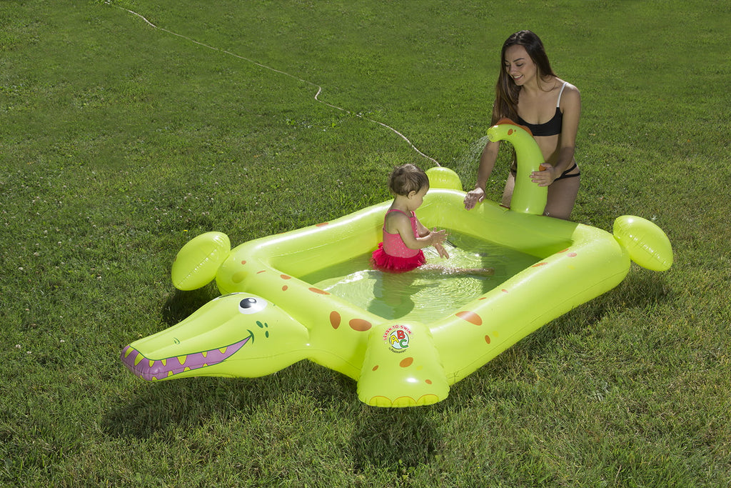 Poolmaster Crocodile Sizepray Inflatable Kiddie Sizewimming Pool