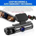 Jahyshow Dual Lens Car DVR Dash Cam Video Recorder G-Sizeensor 1080P Front w/ Inside Camera