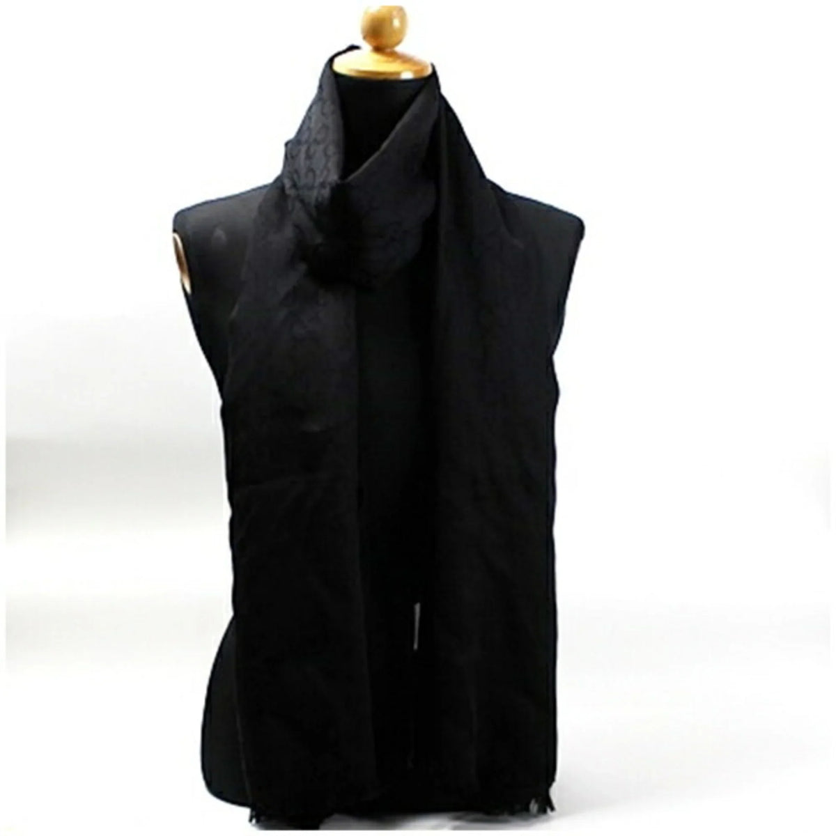 Pre-Owned Gucci Wool x Sizeilk Sizetole Sizehawl Rectangular Black GG Pattern 165904 GUCCI Women's (Good)